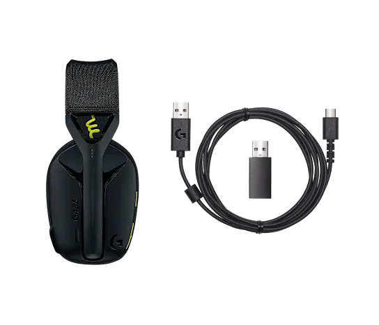 سماعة ألعاب لاسلكية لوجيتك G435 LIGHTSPEED سوداء – خفة وزن وصوت غامر متعدد المنصات