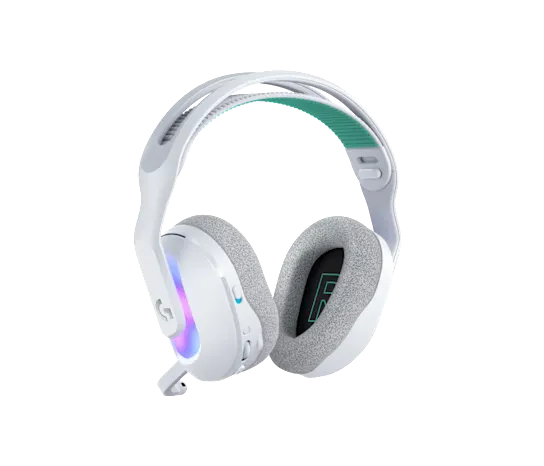 سماعة Logitech G522 LIGHTSPEED اللاسلكية للألعاب - أسود وأبيض مع أفضل ميكروفون في الألعاب