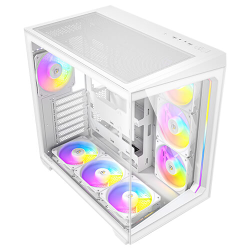 Antec C5 ARGB 7 x 120mm ARGB PWM Fans Included, Up to 10 Fans , Type-C 3.2 Gen 2 Port, Seamless Tempered Glass Front & Side Panels, 360mm Radiator Support, Mid-Tower ATX PC Case