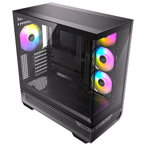 Antec C7 ARGB 4 x 120mm ARGB PWM Fans Included, Vertical GPU Cooling, Type-C 10Gbps, Seamless Tempered Glass Front & Side Panels, 360mm Radiator Support, Mid-Tower E-ATX PC Case