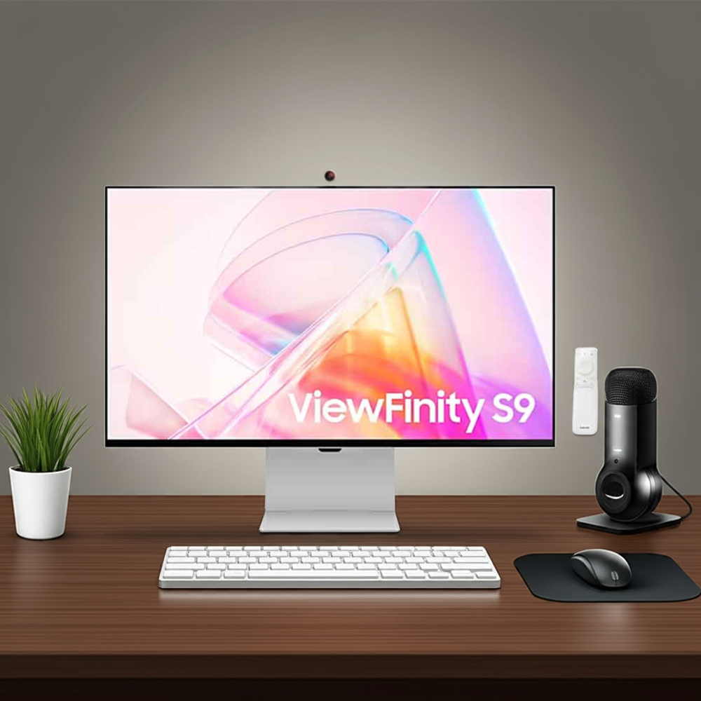 SAMSUNG ViewFinity S9 (S90PC) 27-Inch 5K QLED IPS 60Hz 5ms 4K Slimfit-Camera WiFi & Bluetooth Speakers Smart Apps