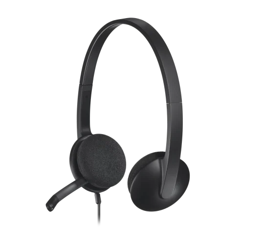Logitech H340 USB Business Headset - Noise-Cancelling Microphone for Clear Calls