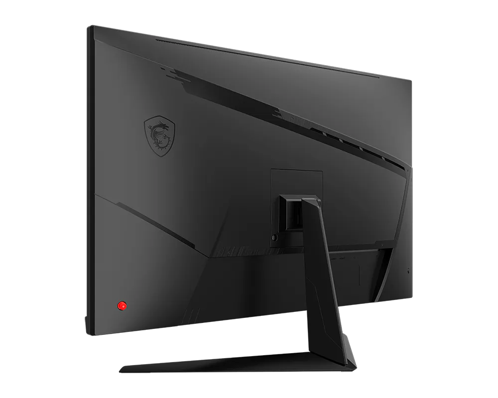 Gaming monitor with a brand logo on a white background