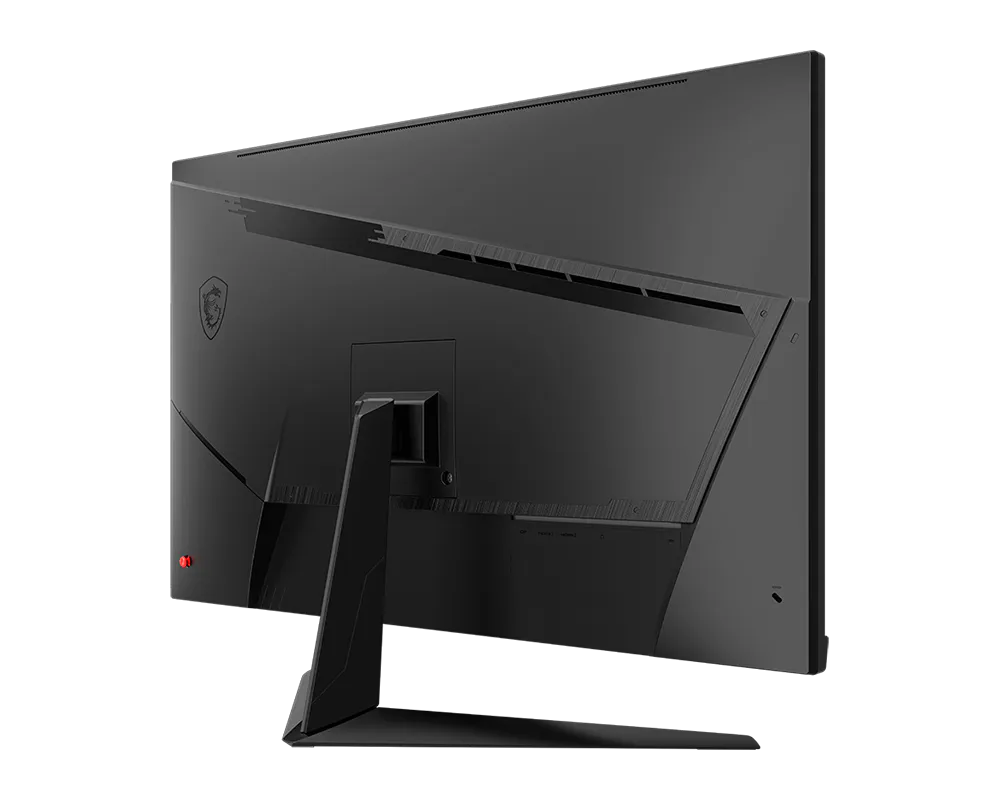 Black computer monitor on a white background