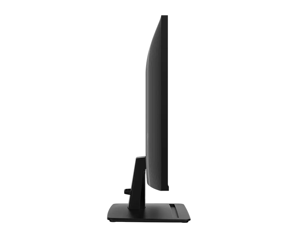 Black computer monitor on a white background