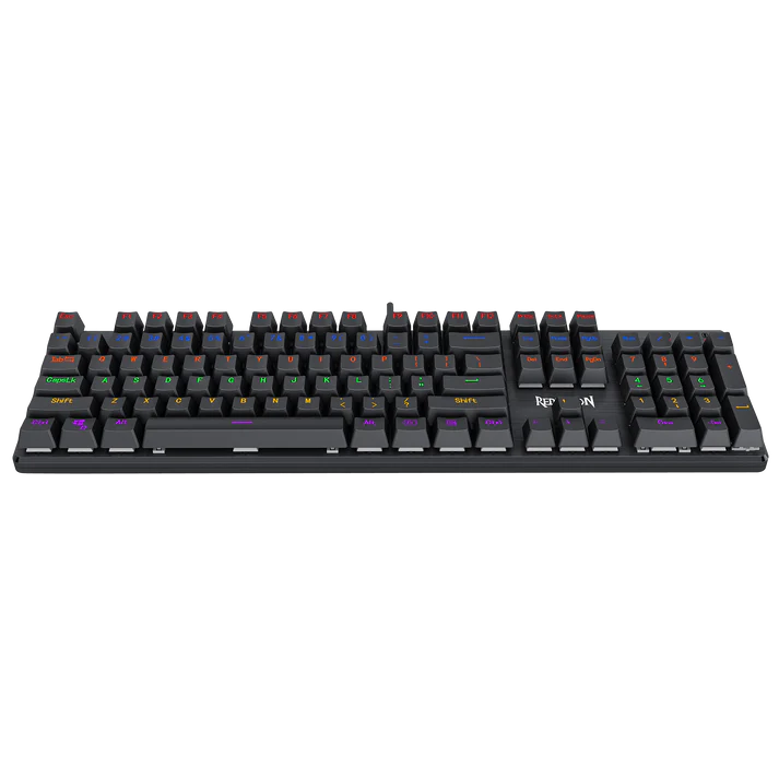 Redragon Valheim K608 Rainbow Mechanical Gaming Keyboard (Red/Blue/Black)