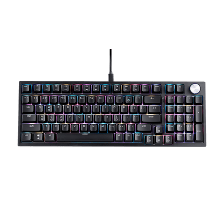 حامل حشية لوحة مفاتيح الألعاب XPG SORCERER - مفاتيح ميكانيكية حمراء XPG - RGB لكل مفتاح مع 10 تأثيرات محددة مسبقًا