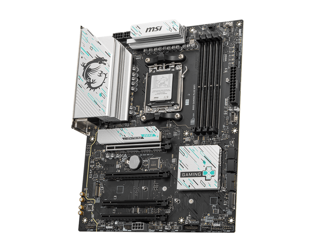 MSI B850 GAMING PLUS WIFI Motherboard – AMD Ryzen™ 9000/8000/7000 Series, DDR5 up to 8200+ MT/s (OC), 12+2+1 Power Design, Frozr Guard Cooling, PCIe 5.0, Wi-Fi 7, 5G LAN, Audio Boost, and EZ DIY Features for High-Performance Gaming
