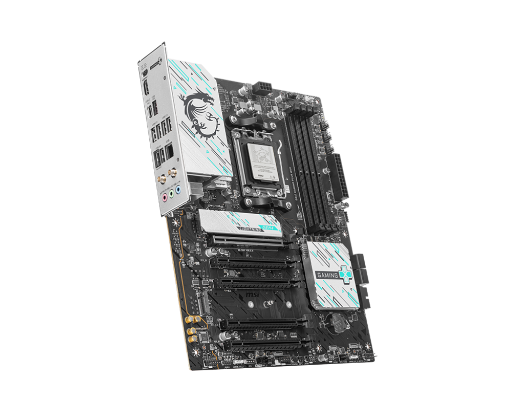 MSI B840 GAMING PLUS WIFI AMD Ryzen 9000 Series support DDR5 up to 256GB PCIe 4.0 x16 Wi-Fi 7 2.5G LAN dual M.2 slots USB 10Gbps Realtek 7.1 audio ATX