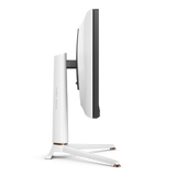 White computer monitor with a stand on a white background