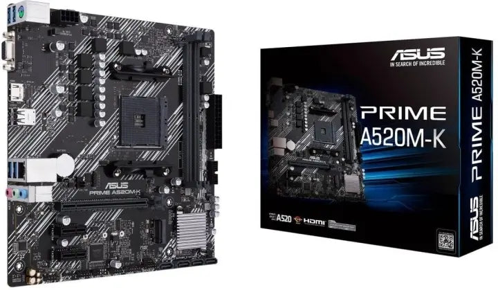 ASUS PRIME A520M-K AM4 Motherboard | M.2 & 1Gb LAN – Elyamama