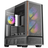 Antec P30 ARGB Mid Tower Case - 5 PWM Fans, Wood Accents