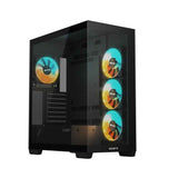 GIGABYTE C500 PANORAMIC STEALTH Mid Tower case in Black with RGB support vertical GPU mount USB-C cooling options 360mm radiators