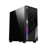 Gigabyte AORUS C500 Glass – Black Mid Tower PC Gaming Case, Tempered Glass, USB Type-C, 4X ARBG Fans Included