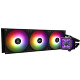 مبرد سائل وحدة المعالجة المركزية Thermalright Hydro Cooling Frozen Warframe PRO 360 BLACK ARGB Black-360mm AIO، شاشة IPS LCD بدقة 320 * 320، متوافق مع AM4/AM5/Intel LGA1700/1851، شاشة LCD ماصة للمغناطيس مقاس 2.73 بوصة للصور