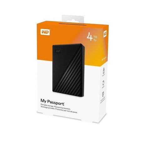 محرك الأقراص الصلبة الخارجي المحمول ويسترن ديجيتال ماي باسبورت سعة 4 تيرابايت بمنفذ USB 3.0