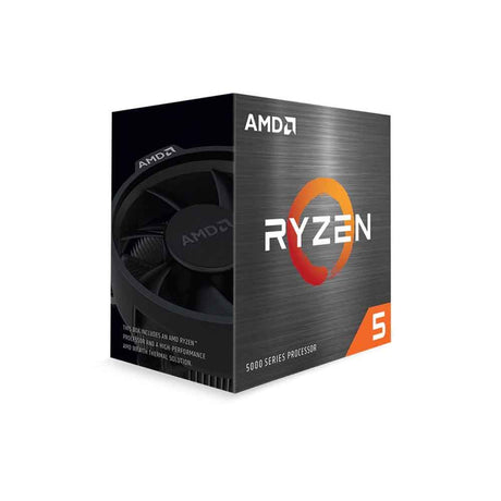 Retail packaging box for AMD Ryzen 5 5600 6-Core 12-Thread Unlocked Desktop Processor.