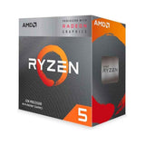 معالج AMD Ryzen 5 4600G سداسي النواة، 12 خيطًا، طراز Renoir AM4، ذاكرة تخزين مؤقتة 8 ميجابايت، تردد أساسي 3.7 جيجاهرتز، تردد معزز 4.2 جيجاهرتز، استهلاك طاقة 65 واط، مع بطاقة رسومات Radeon Vega 7