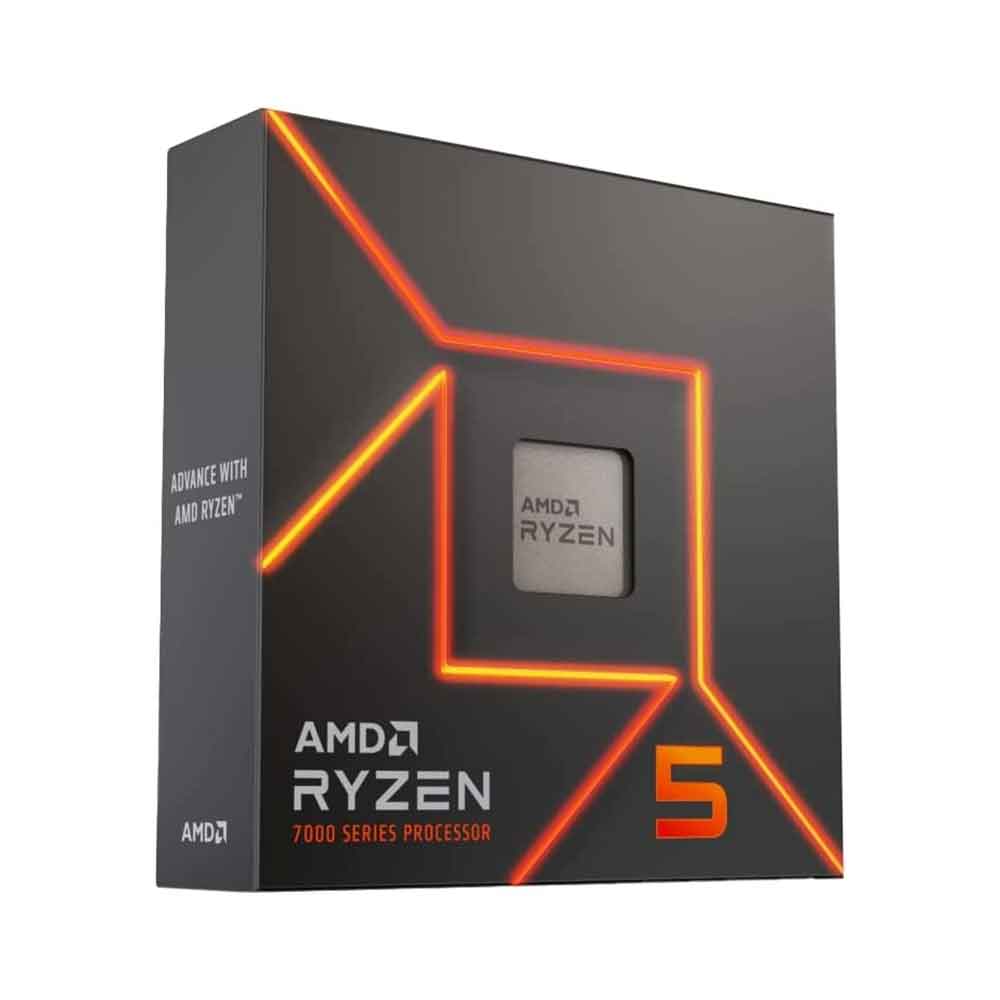AMD Ryzen 5 7600X 6-Cores 12-Thread Raphael AM5 ذاكرة تخزين مؤقتة 32 ميجابايت 4.7 جيجاهرتز أساسي و5.3 جيجاهرتز معزز 105 واط TDP