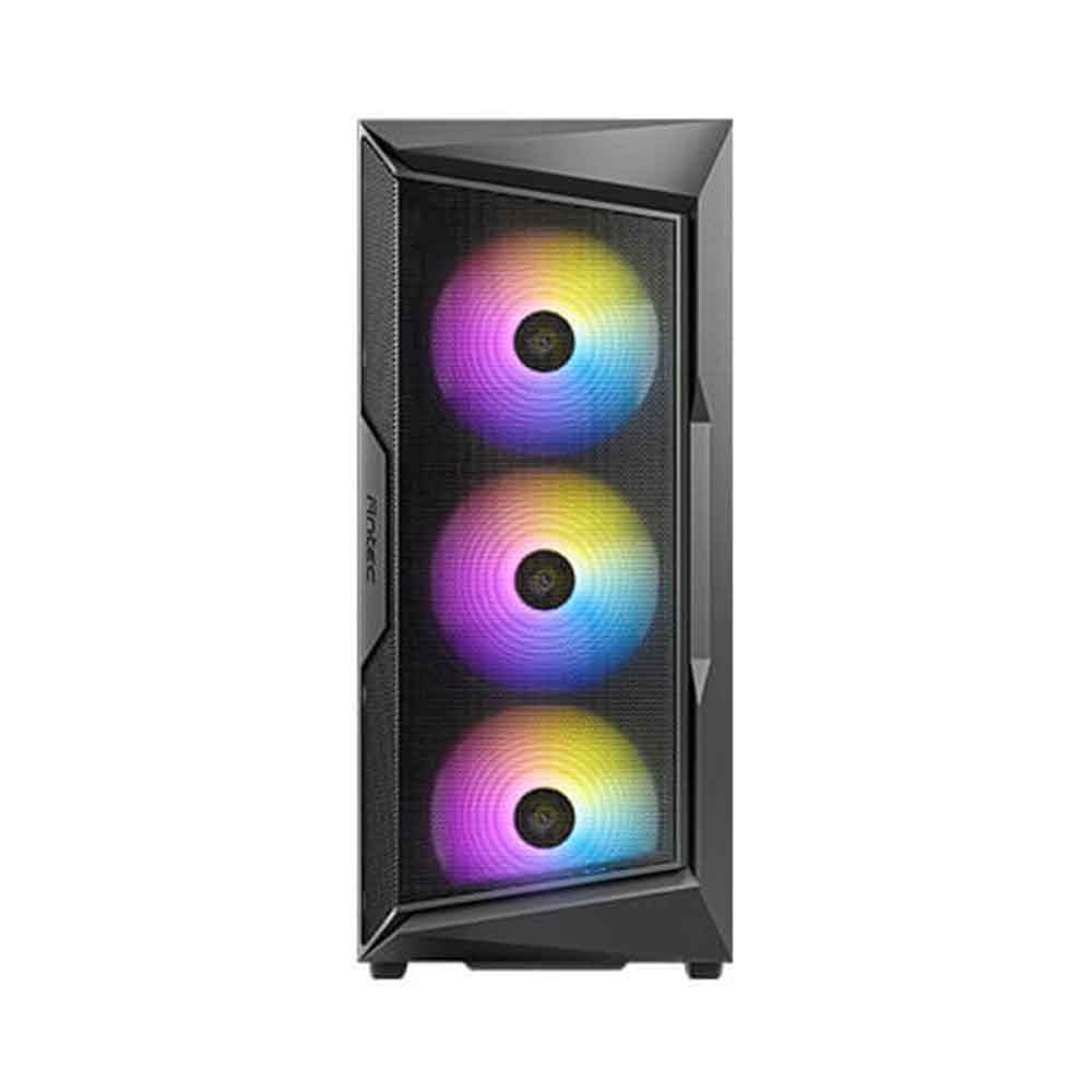 ANTEC AX Series AX61 Elite, High-Airflow Mesh Front Panel, 4 x 120mm ARGB Fans Included, Tempered Glass Side Panels, Up to 8 Fans Simultaneously, 360mm Radiator Support, Mid-Tower ATX Gaming Case +Antec Atom V650 Case