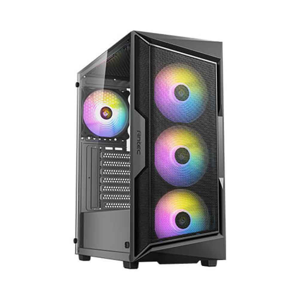 ANTEC AX Series AX61 Elite, High-Airflow Mesh Front Panel, 4 x 120mm ARGB Fans Included, Tempered Glass Side Panels, Up to 8 Fans Simultaneously, 360mm Radiator Support, Mid-Tower ATX Gaming Case +Antec Atom V650 Case