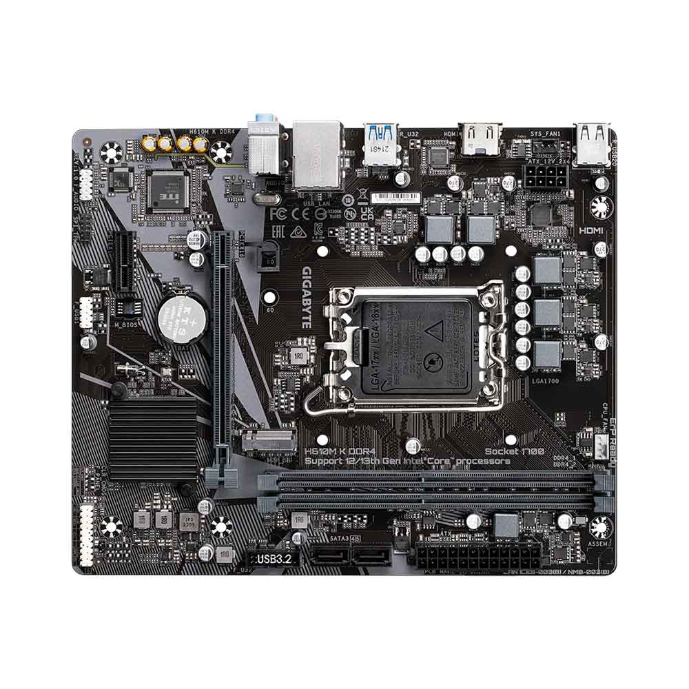 GIGABYTE H610M K Motherboard DDR4 PCIe 4.0 - Gen3 x4 M.2 LGA 1700 mATX