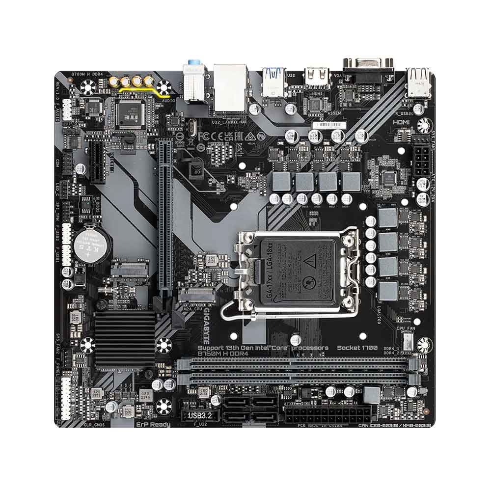 Gigabyte B760M H LGA1700 DDR4 M-ATX Motherboard