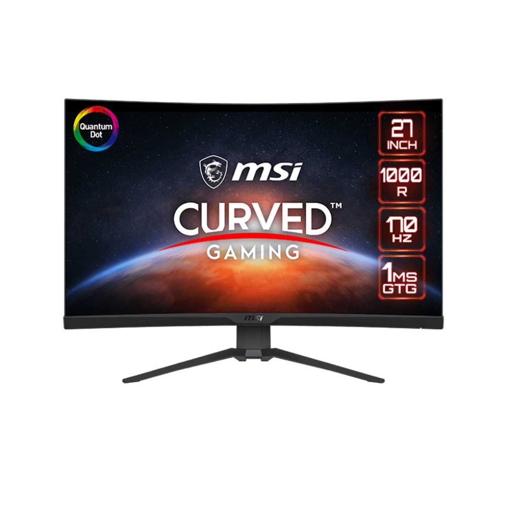 MSI MAG 275CQRF-QD 27-Inch 2K QHD Curved Gaming Monitor VA 1000R Curvature 170Hz with 1ms GtG, Quantum dot technology