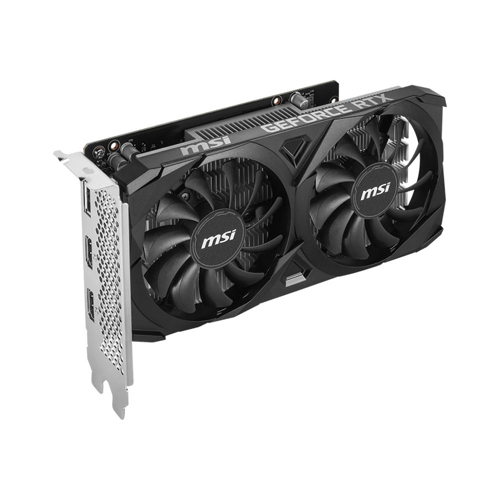 MSI GeForce RTX 3050 VENTUS 2X 6G OC Gaming Graphics Card - 6GB GDDR6, 1492 MHz, PCI Express Gen 4, 96-bit, 1x DP (v1.4a), 2x HDMI 2.1 (Supports 4K)