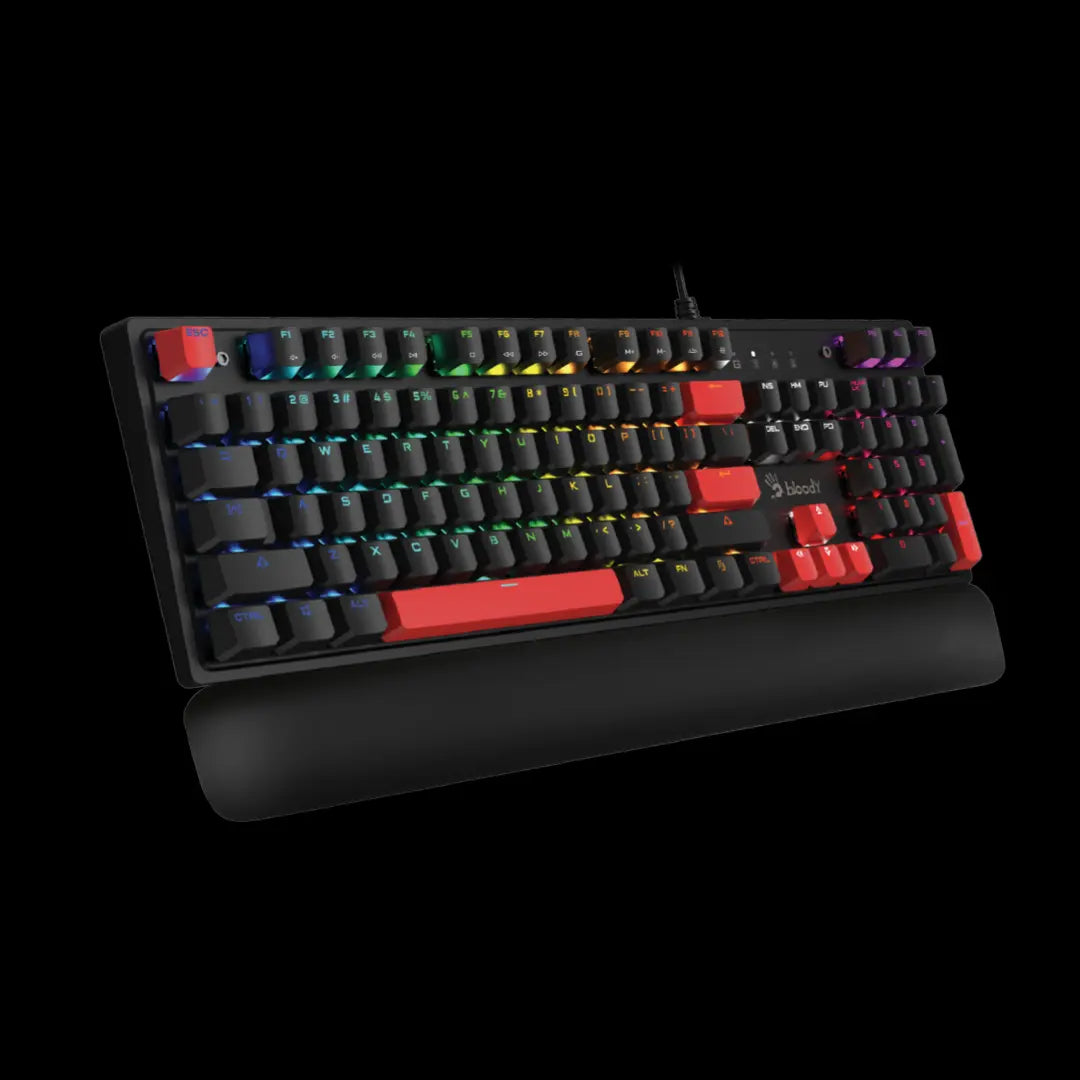 Bloody S525N RGB Gaming Keyboard - Fire Black / Icy White