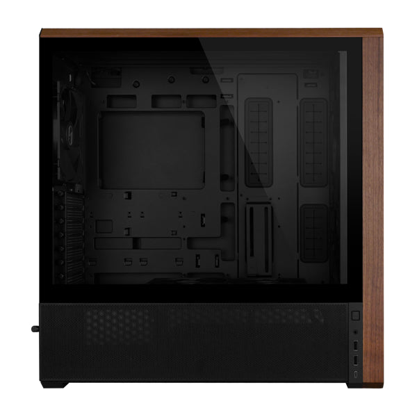 Lian Li LANCOOL 217 Genuine Walnut Wood Computer Case, Mid-Tower ATX PC Case with 5 Pre-Installed PWM Fans 2x170mm, 2x120mm & 1x140mm, Flexible PSU & Cable Installation