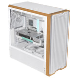 Lian Li LANCOOL 217 Genuine Walnut Wood Computer Case, Mid-Tower ATX PC Case with 5 Pre-Installed PWM Fans 2x170mm, 2x120mm & 1x140mm, Flexible PSU & Cable Installation