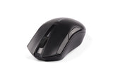 Black computer mouse on a white background