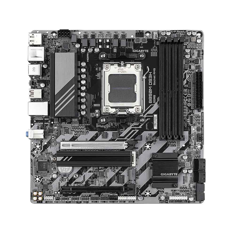 GIGABYTE B850M DS3H AMD AM5 Motherboard, mATX, DDR5, 2X M.2, PCIe 5.0, USB-C