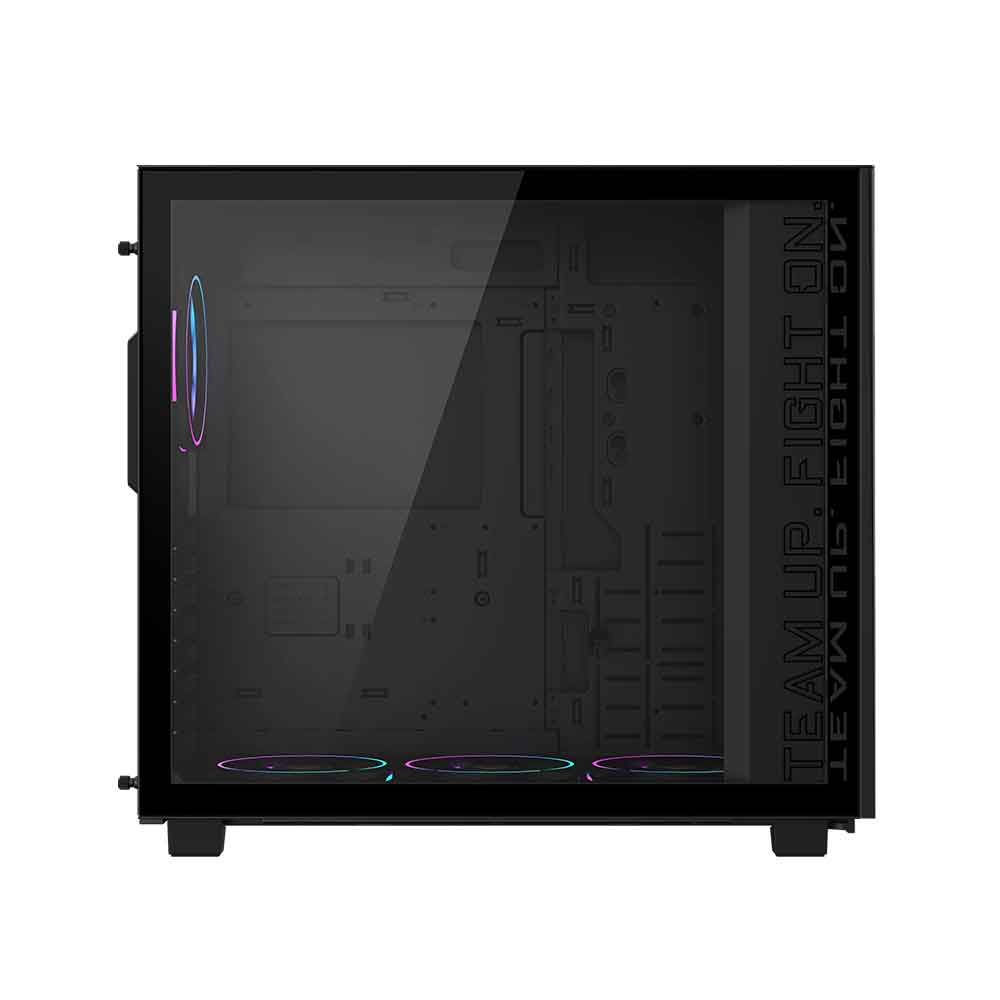 GIGABYTE AORUS C400 GLASS PC Case, Supports Mini ITX, Micro ATX, and ATX Form Factor, RGB Lighting, Dust Filters, Vertical GPU Mounting, Black