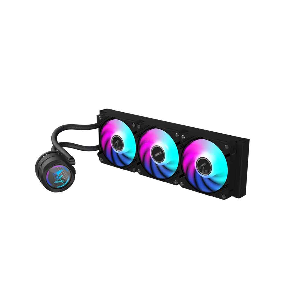 Gigabyte AORUS WATERFORCE II 360 Liquid CPU Cooler ARGB Fans, compatible with Intel LGA1700 and AMD AM5