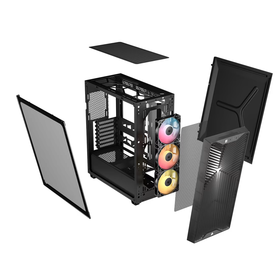 Corsair 3200D RS ARGB Mid-Tower PC Case – High Airflow Mesh Gaming Chassis