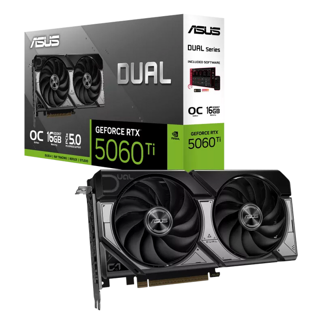 ASUS Dual GeForce RTX 5060 Ti 16GB GDDR7 OC Graphics Card