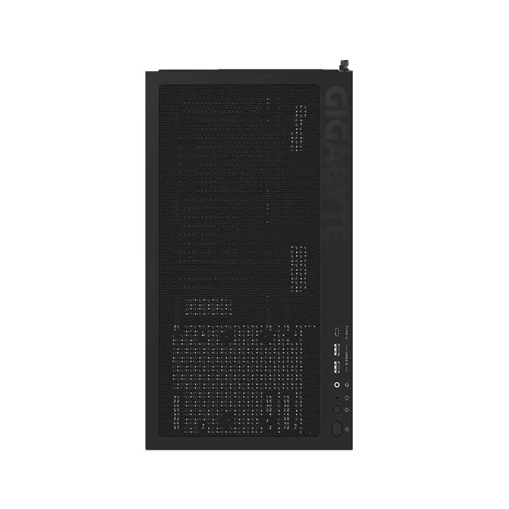 GIGABYTE C500 PANORAMIC STEALTH Mid Tower case in Black with RGB support vertical GPU mount USB-C cooling options 360mm radiators