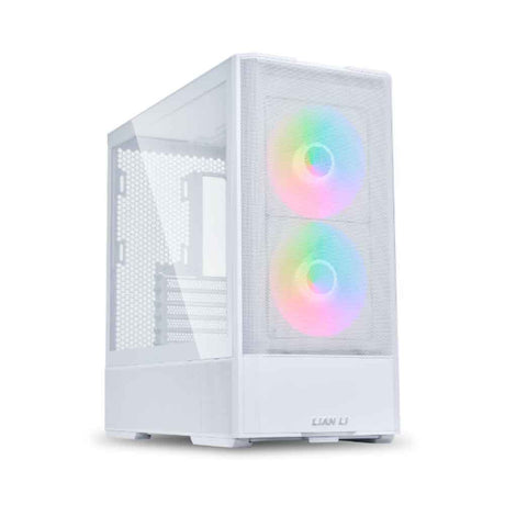 Lian Li LANCOOL 207 RGB Compact M-ATX case with ATX support, 4 pre-installed fans, mesh panels for airflow, front PSU, and GPU anti-sag bracket Gaming Case