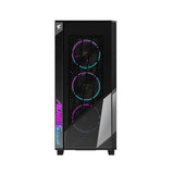 Gigabyte AORUS C500 Glass – Black Mid Tower PC Gaming Case, Tempered Glass, USB Type-C, 4X ARBG Fans Included