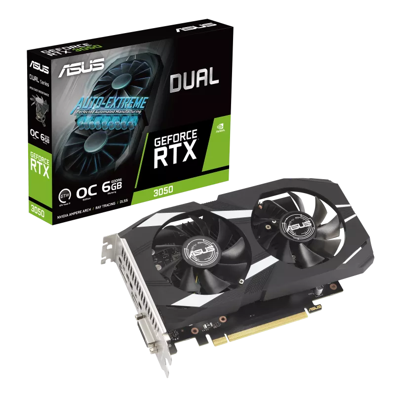 ASUS Dual GeForce RTX 3050 OC Edition 6GB GDDR6 - High Performance Gaming Graphics Card