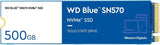 Western Digital 500GB Blue SN570 NVMe™ SSD PCIe Gen3 x4 up to 3500 MB/S.
