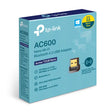 TP-Link AC600 Nano Wi-Fi Bluetooth 4.2 USB Adapter packaging on a white background