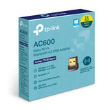 TP-Link AC600 Nano Wi-Fi Bluetooth 4.2 USB Adapter packaging on a white background