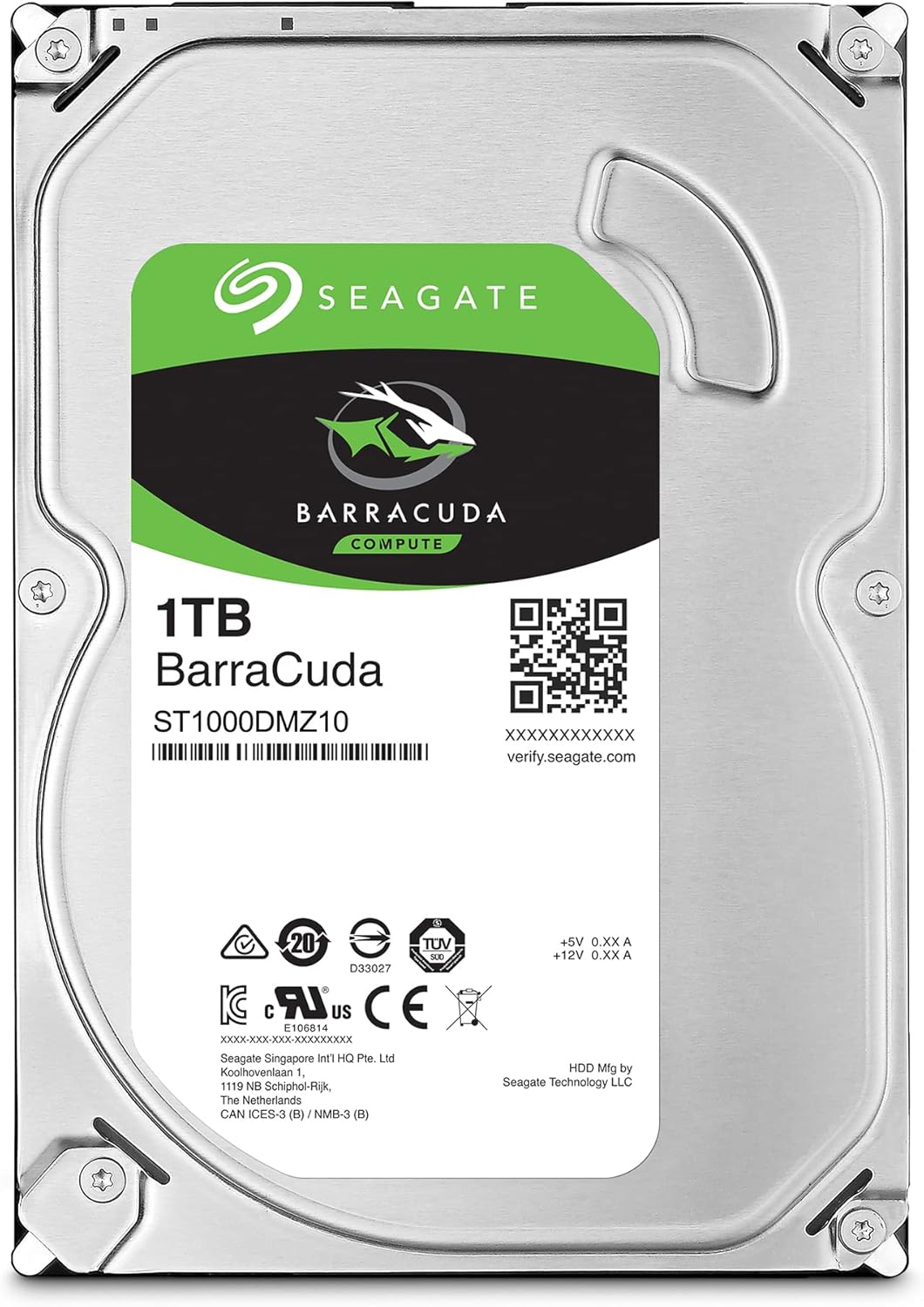 Seagate 1TB BarraCuda SATA 6Gb/s 64MB Cache 3.5-Inch ST1000DM003 Internal Hard Drive