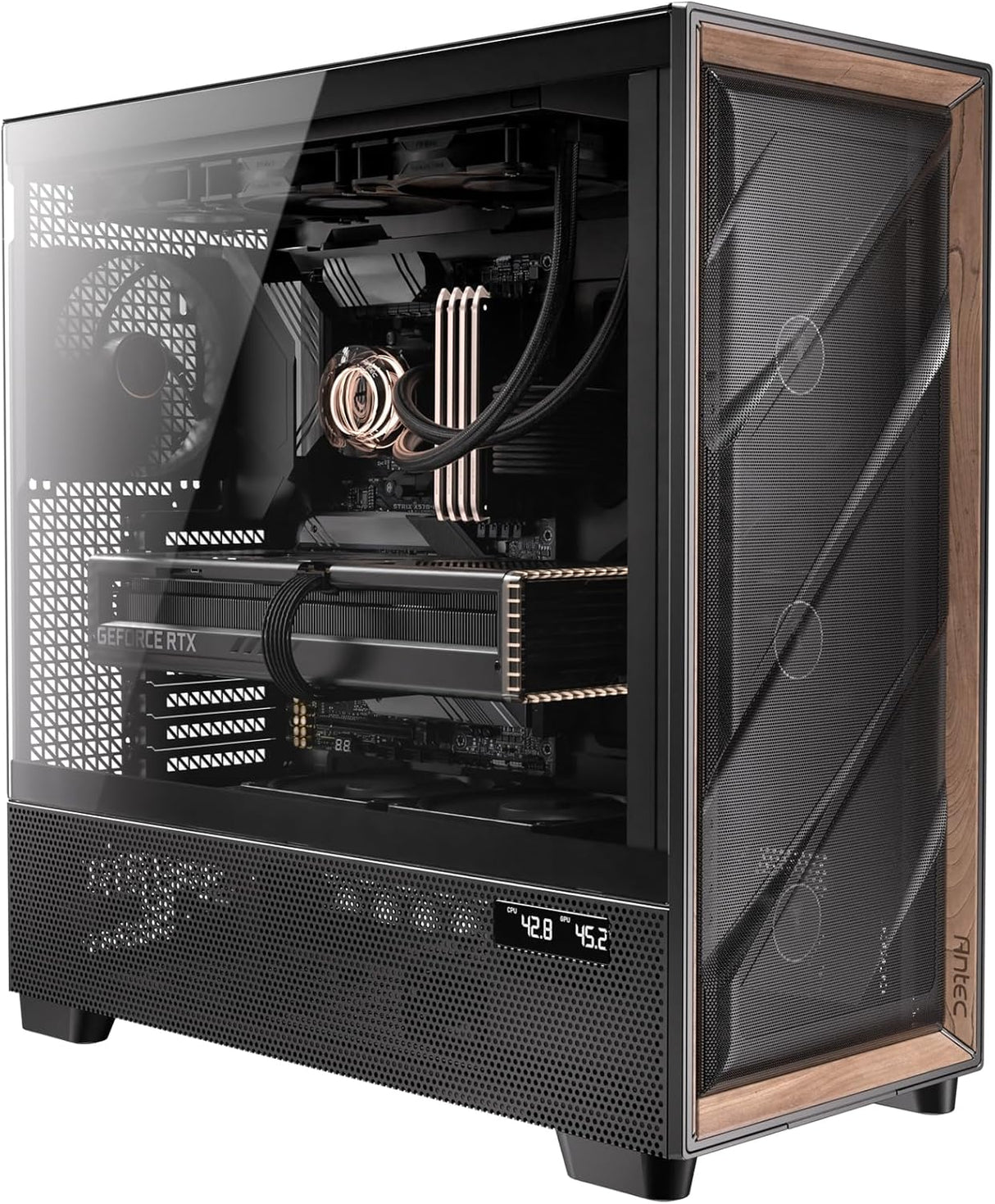 Case Antec Flux Mesh 5 Fan 3*120M Mid Tower