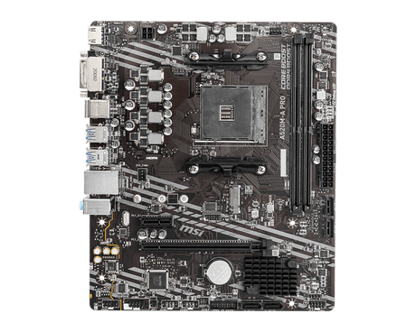 MSI A520M-A PRO AMD AM4 Micro-ATX DDR4 PCIe 3.0 SATA 6Gb/s M.2