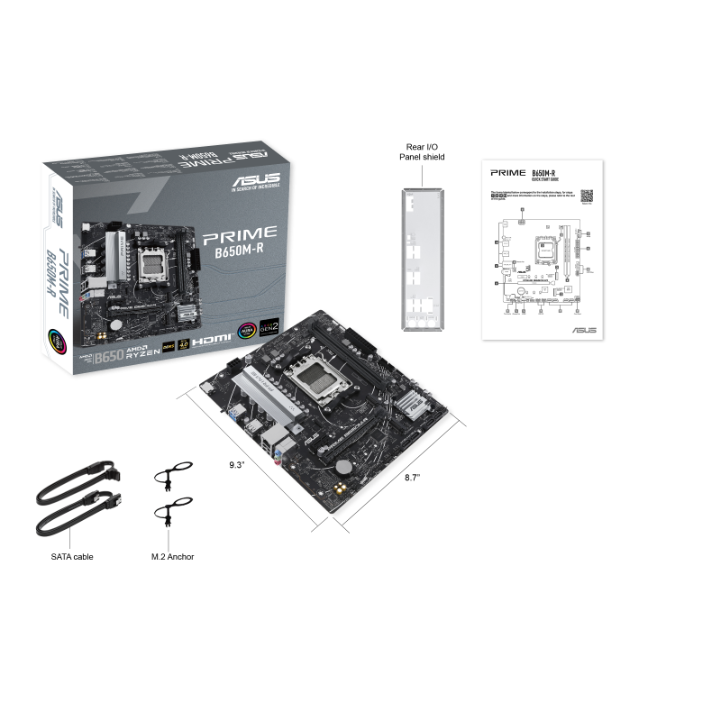 ASUS PRIME B650M-R DDR5 Micro-ATX Motherboard High-Performance AM5 Platform