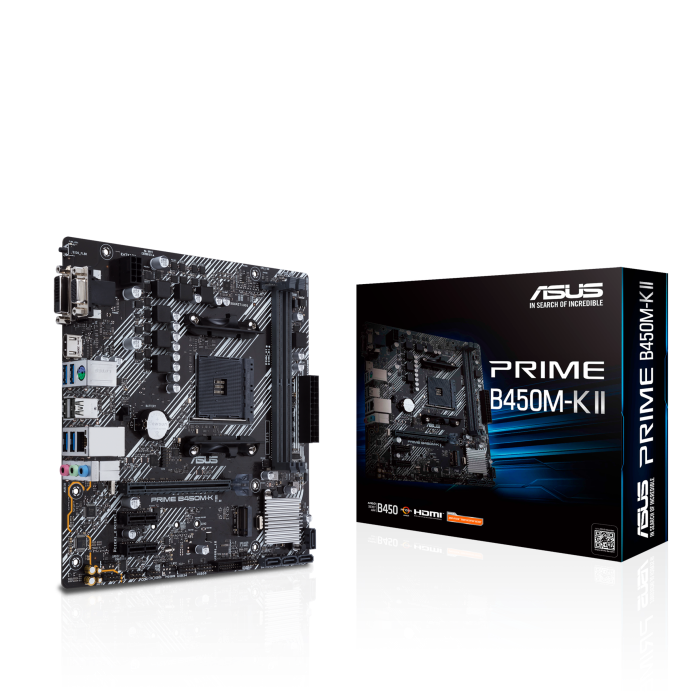 ASUS Prime B450M-K II Build Smart with Comprehensive Cooling and Easy BIOS Updates